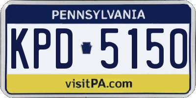 PA license plate KPD5150