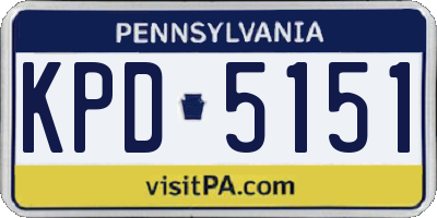 PA license plate KPD5151
