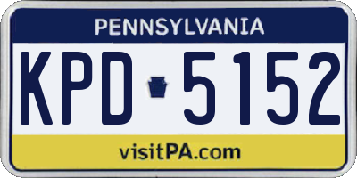 PA license plate KPD5152