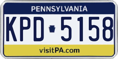 PA license plate KPD5158