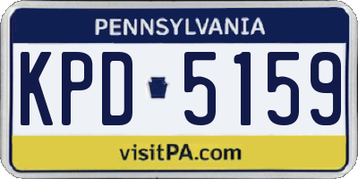 PA license plate KPD5159