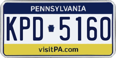 PA license plate KPD5160
