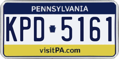 PA license plate KPD5161