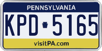 PA license plate KPD5165