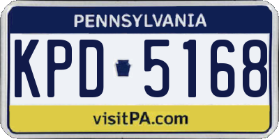 PA license plate KPD5168