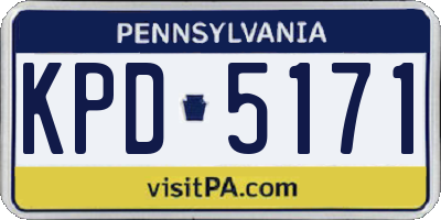 PA license plate KPD5171