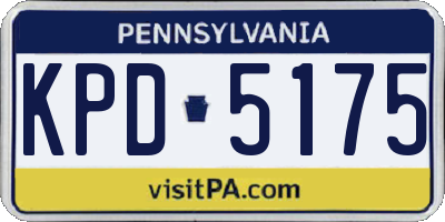 PA license plate KPD5175