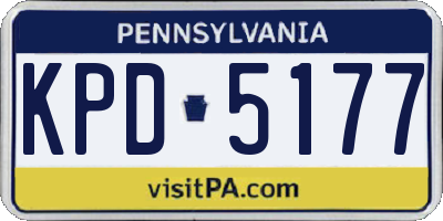 PA license plate KPD5177