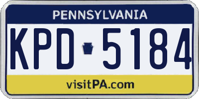 PA license plate KPD5184