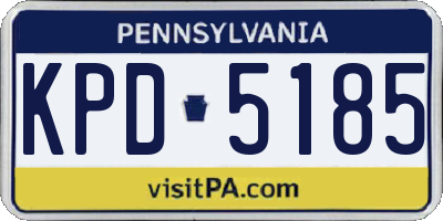 PA license plate KPD5185