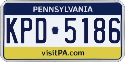 PA license plate KPD5186