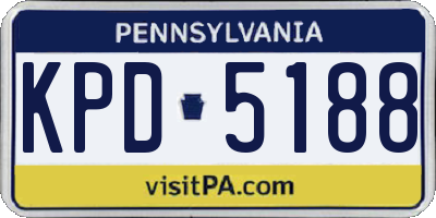 PA license plate KPD5188