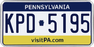 PA license plate KPD5195