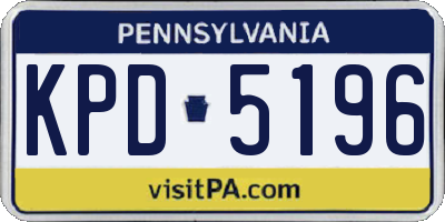 PA license plate KPD5196