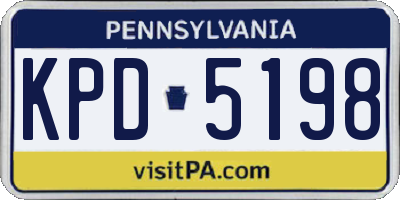 PA license plate KPD5198
