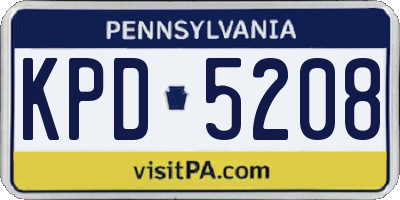 PA license plate KPD5208