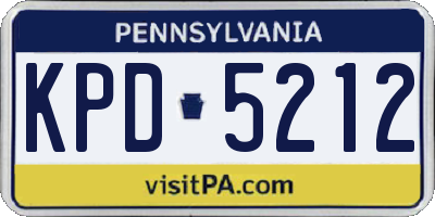 PA license plate KPD5212