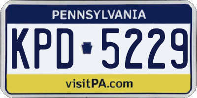 PA license plate KPD5229