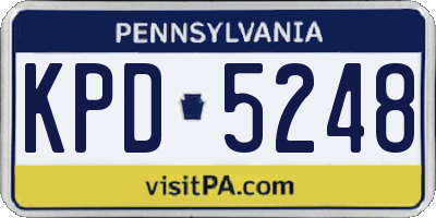 PA license plate KPD5248