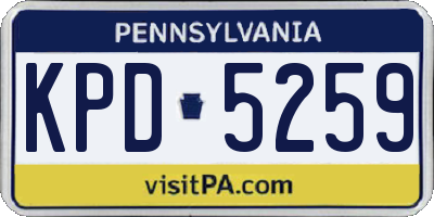 PA license plate KPD5259