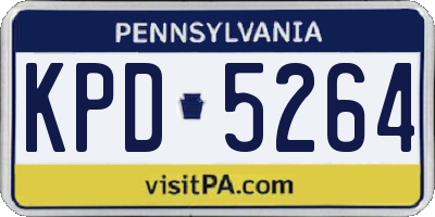 PA license plate KPD5264