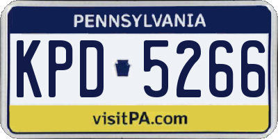 PA license plate KPD5266