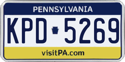 PA license plate KPD5269