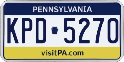 PA license plate KPD5270