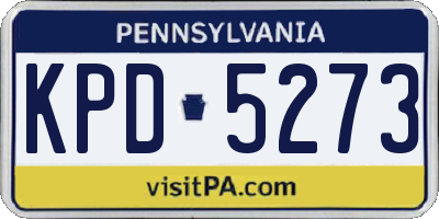 PA license plate KPD5273