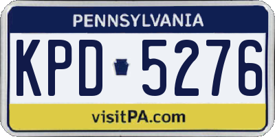 PA license plate KPD5276