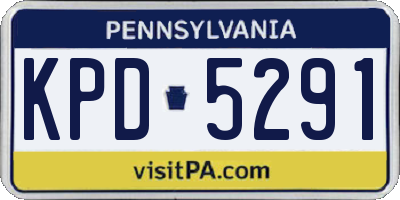 PA license plate KPD5291