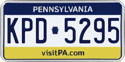 PA license plate KPD5295