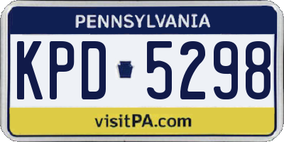 PA license plate KPD5298