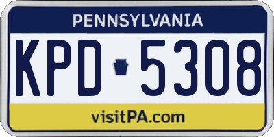 PA license plate KPD5308