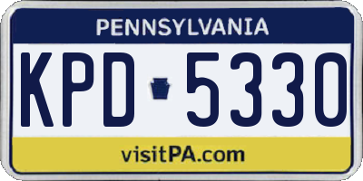 PA license plate KPD5330