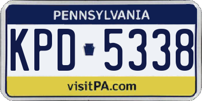 PA license plate KPD5338