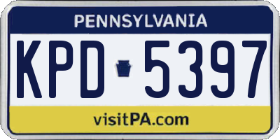 PA license plate KPD5397