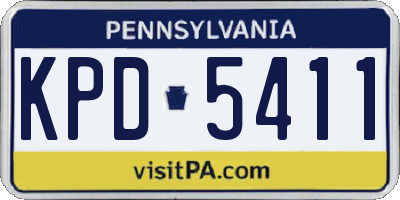 PA license plate KPD5411