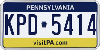 PA license plate KPD5414