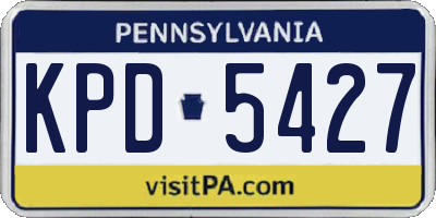 PA license plate KPD5427