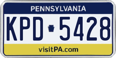 PA license plate KPD5428