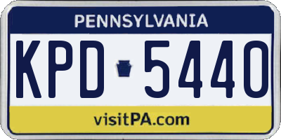 PA license plate KPD5440