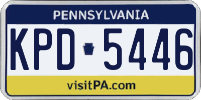 PA license plate KPD5446