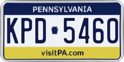 PA license plate KPD5460