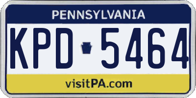 PA license plate KPD5464