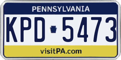 PA license plate KPD5473