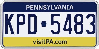 PA license plate KPD5483