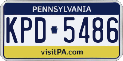 PA license plate KPD5486