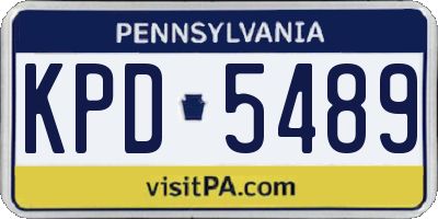 PA license plate KPD5489