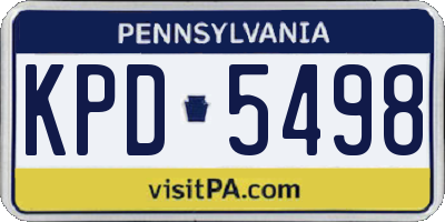 PA license plate KPD5498